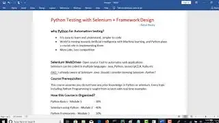 Selenium Python Automation Testing from Scratch + Frameworks - learn Selenium Testing Framework