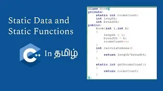Static Data and Static Functions | C++ in Tamil | Logic First Tamil