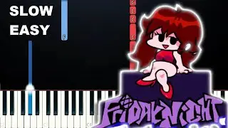 M.I.L.F - Friday Night Funkin (SLOW EASY PIANO TUTORIAL)