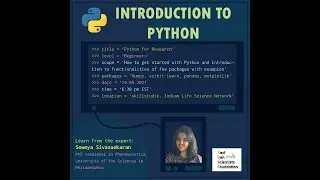 Introduction to Python for Research