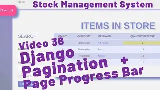 36 HOW TO DO PAGINATION AND PAGE PROGRESS BAR IN DJANGO - STOCK MANAGEMENT SYSTEM