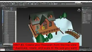 3D Studio: Building the Walls and Floors of a Cabin