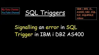 Signalling an error in SQL Trigger in IBM i DB2 AS400