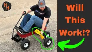 Wagon POWERED By A DeWALT GRINDER!