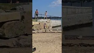 Big jumps and summer fun with Jacob! #summer #water #beach #jump #funny #shorts #fypシ゚viral #fyp