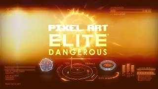 Pixel art cockpit view from Elite Dangerous