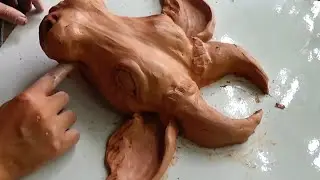 Amazing Lesson Of Sculpting A Buffalo Head Using Wet Clay | DIY Clay Animal Making