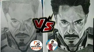How to Draw Tony Stark Step by Step Sketch tutorial / Ironman / Pencil Shading, Blending