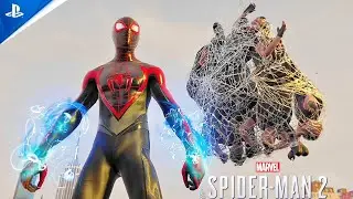 Marvel's Spider-Man 2 PS5 Miles Morales NEW Powers Stealth Gameplay - Miles Morales Webline Gadget