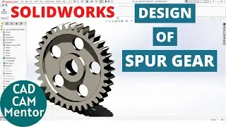 design of spur gear in solidworks with the help of toolbox | SOLIDWORKS tutorial for beginner