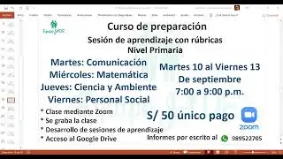 Primaria Sesiones de aprendizaje para Nombramiento 2024 segunda fase