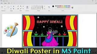 Happy Diwali Editing in MS Paint 🧨 MS Paint Diwali Poster Editing | #happydiwali
