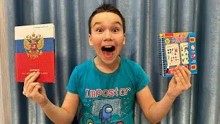 Обзор на мои вещи из тумбочки - игры и дневник за 3 класс