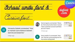 How to Upload school write and curve font in canva 2023/24