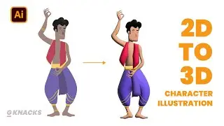 2D to 3D Character Illustration in Adobe Illustrator