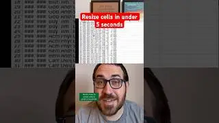 Resize cells in Excel in under 5 seconds! #workhacks #exceltips #excel
