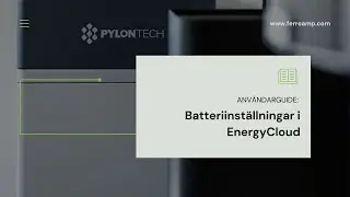 Användarguide:  Batteriinställningar i EnergyCloud