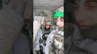 Кадры одного из последних дней боёв за село Весёлое в ДНР от лица ВСУшников, сидящих в разбитом доме