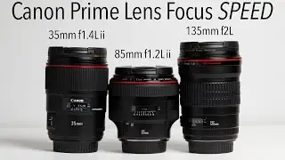 Canon L Series Prime Lenses Focus Speed