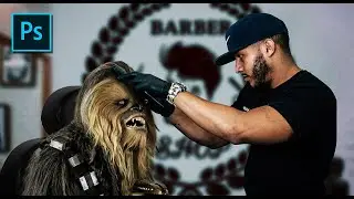 Photoshop Manipulation - Chewie Goes For A Hair Cut | Star Wars (2020)