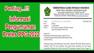 Pengumuman Kelulusan Pretest PPG 2022