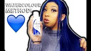 DYING MY HAIR BLUE IN MINUTES USING THE WATERCOLOR METHOD!!