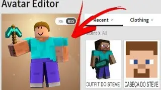 Como VIRAR o STEVE do MINECRAFT no ROBLOX !!! ( INCRIVEL)