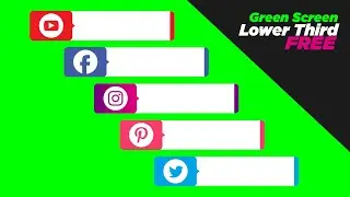 All Social Media Lower Thirds Green Screen 2021 | Green Screen | No Copyright | Lower Thirds