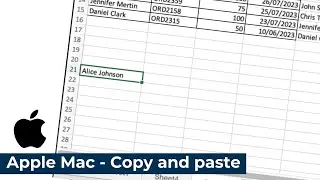 Apple Mac - Using the copy and paste shortcuts