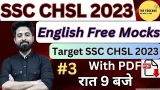 SSC CHSL Expected Paper 2023 | English | SSC CHSL English Mock Paper 3 | SSC English By Shahbaz Sir