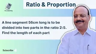 A line segment 56cm long is to be divided into two parts in the ratio 2:5. Find the length of...