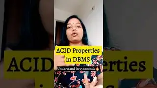 ACID properties in DBMS in Hindi | What is atomicity isolation consistency #dbms #shortsfeed #shorts