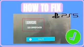 FIX MW3 DEV ERROR 5433 ON PS5 | HOW TO FIX COD WARZONE DEV ERROR 5433 ON PS5