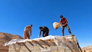 "Traditional Nomadic Kitchen Building: Saleh and His Family at Work"