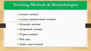 Teaching Methodologies