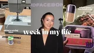 weekly vlog: urban decay face bond event, taking a sewing class & weekly grocery haul