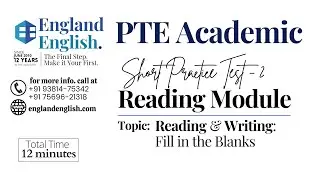 PTE Reading & Writing- Fill in the blanks Practice Test 2 | PTE Academic | England English.