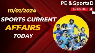 Sports Current Affairs |Sports Current Affairs Today  |10 Jan 2024 Sports Current Affairs