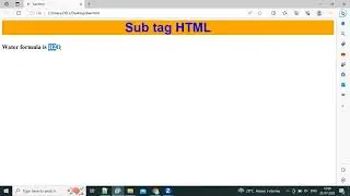 How to use sub tag in HTML
