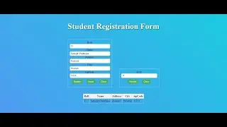 Student Registration Form with Insert Update and search function || Google Sheet to html