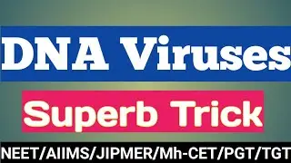 Trick to learn Viruses with DNA as genetic material|Trick for capsulated & non capsulated viruses