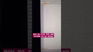HOW TO FIND ROW AND COLUMN IN MS EXCEL।। एक्सेल मे रो और कॉलम ढूंढना #excel #exceltips #exceltricks