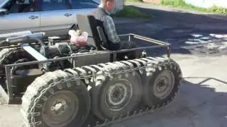 самодельный гусеничник. тест-драйв