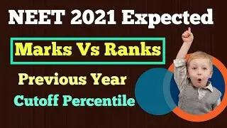 NEET 2021 Expected Marks Vs Ranks I NEET Cutoff Percentile and Previous Year 2021