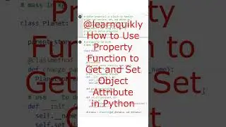 How to Use Property Function to Get and Set Object Attribute in Python 