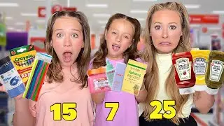 I’ll buy ANYTHING in YOUR AGE AISLE at TARGET shopping challenge 🛒🤑