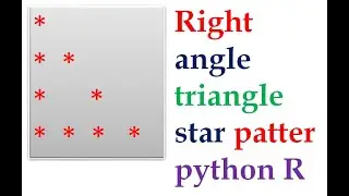 p13 how to write the patterns in left empty right angle triangle python program pattern