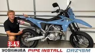DRZ4SM Yoshimura Exhaust Install