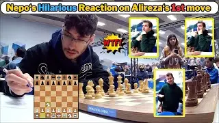 Nepo's Hilariuos Reaction to Alireza's 1st move 😮