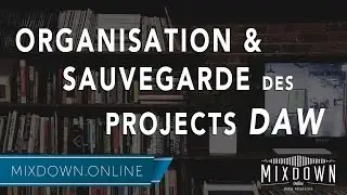 ORGANISATION et SAUVEGARDE des PROJETS DAW